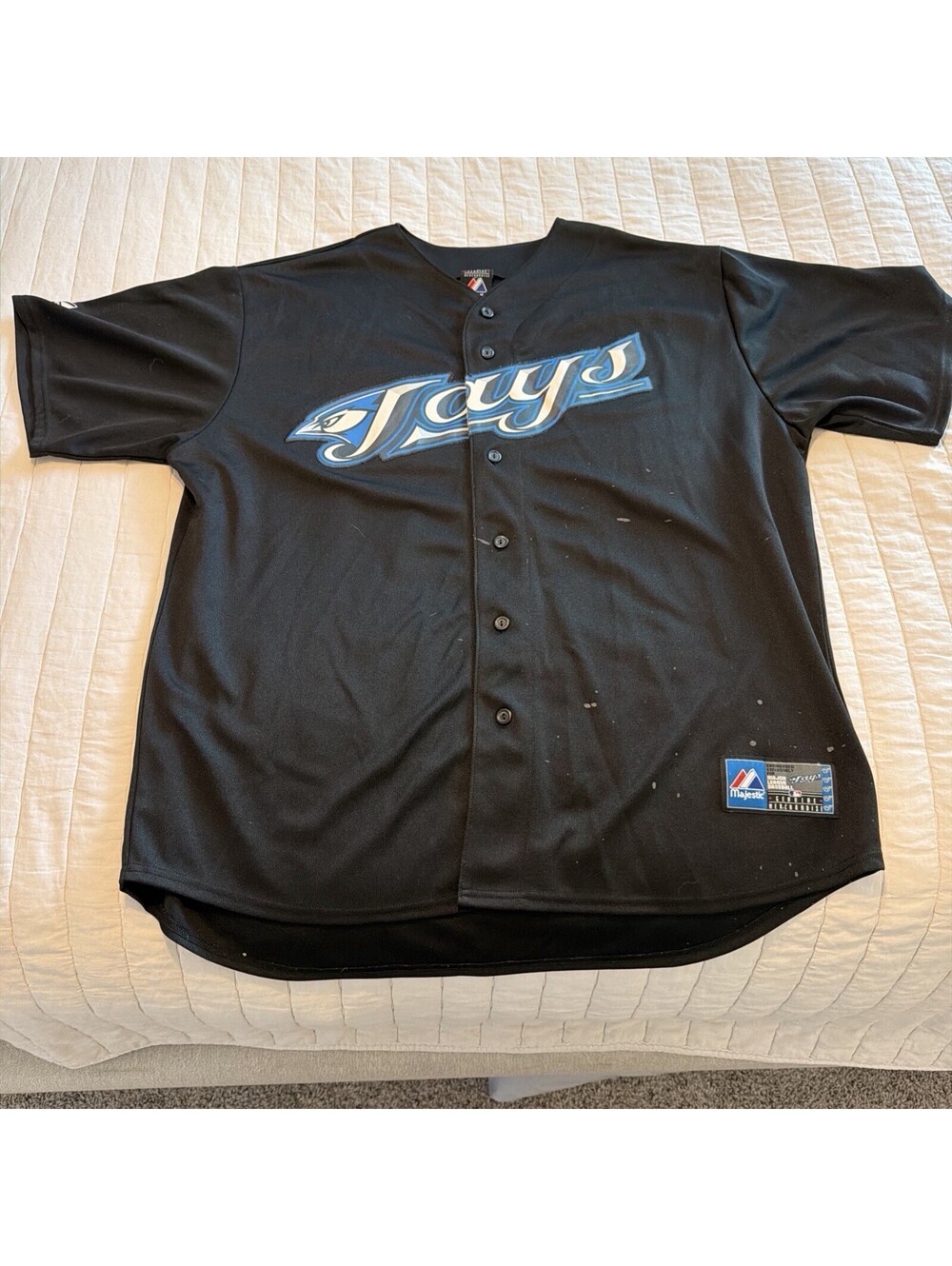 Toronto Blue Jays Vernon Wells Majestic Genuine Merchandise Jersey Size XXL
